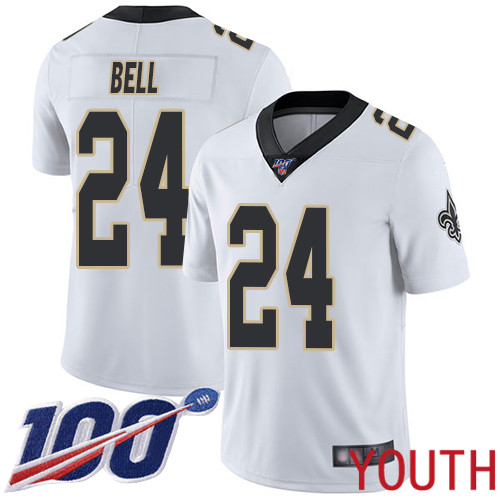 New Orleans Saints Limited White Youth Vonn Bell Road Jersey NFL Football #24 100th Season Vapor Untouchable Jersey